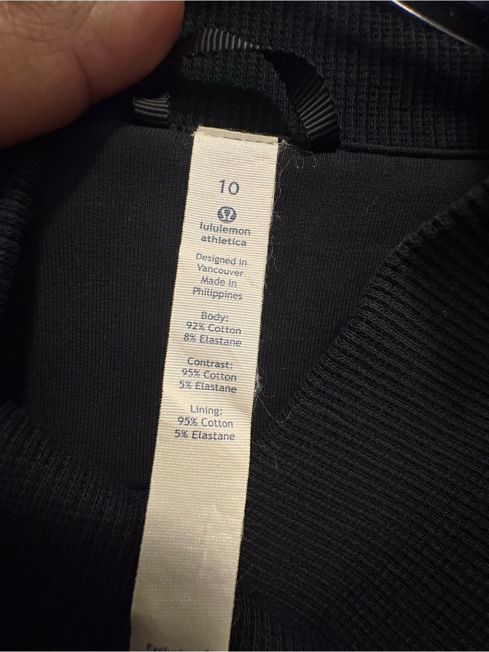 Lululemon athletic Black Asymmetrical Jacket Size 10 | Draped Snap Collar - Picture 4 of 9